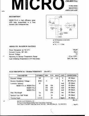 MGB51TA-2 Datasheet PDF Micro Electronics