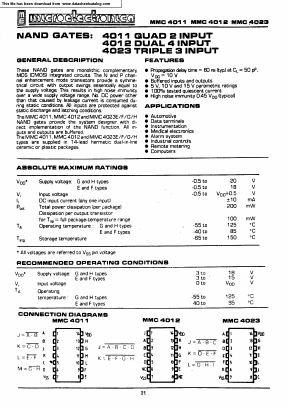 MMC4011 Datasheet PDF Micro Electronics