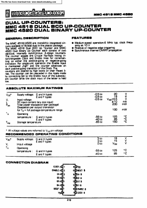 MMC4520 Datasheet PDF Micro Electronics