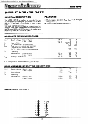 MMC4078 Datasheet PDF Micro Electronics