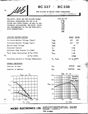 BC338 Datasheet PDF Micro Electronics
