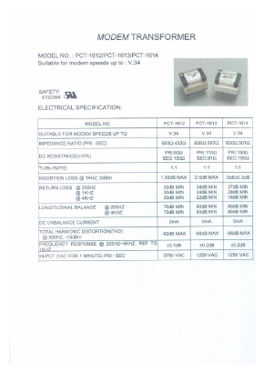 PCT-1612 Datasheet PDF Micro Electronics