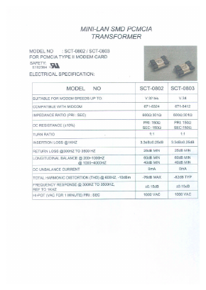 SCT-0803 Datasheet PDF Micro Electronics
