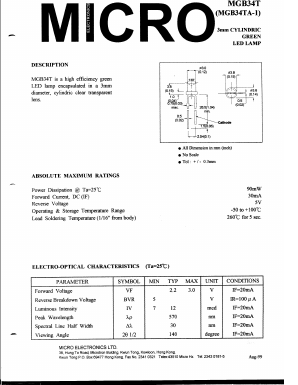 MGB34T Datasheet PDF Micro Electronics