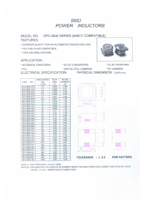 SPC-0605-470 Datasheet PDF Micro Electronics