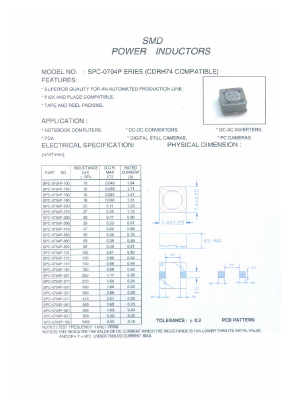 SPC-0704P-820 Datasheet PDF Micro Electronics