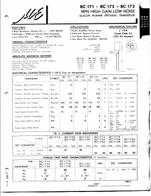 BC171A Datasheet PDF Micro Electronics