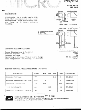 L72CB-1STA2 Datasheet PDF Micro Electronics