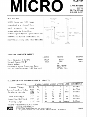 MSB79D Datasheet PDF Micro Electronics