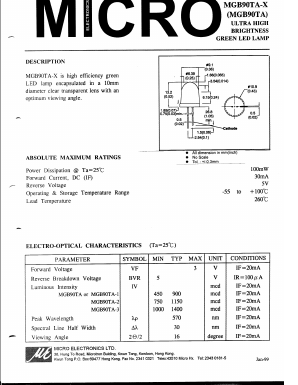 MUB90TA-1 Datasheet PDF Micro Electronics