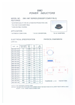 SMI-1607-100 Datasheet PDF Micro Electronics