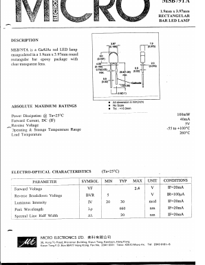 MSB79TA Datasheet PDF Micro Electronics