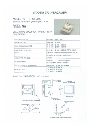 PCT-2203 Datasheet PDF Micro Electronics