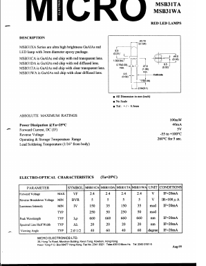 MSB31CA Datasheet PDF Micro Electronics