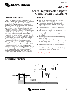 ML6510 Datasheet PDF Micro Linear Corporation