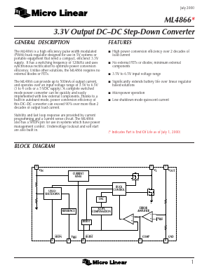 ML4866IS Datasheet PDF Micro Linear Corporation