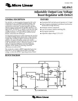 ML4961CS Datasheet PDF Micro Linear Corporation