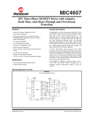 MIC4607 Datasheet PDF Microchip Technology