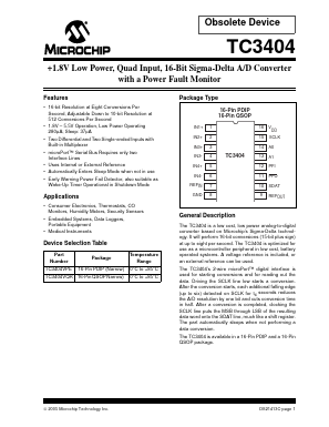 TC3404VQRTR Datasheet PDF Microchip Technology