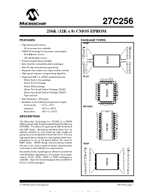 27C256-15/P Datasheet PDF Microchip Technology