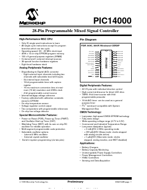 PIC14000-20/SO Datasheet PDF Microchip Technology