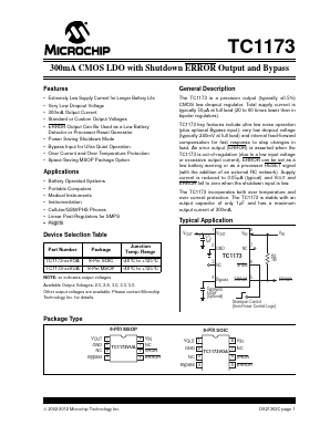 TC1173-2.8VUATR Datasheet PDF Microchip Technology