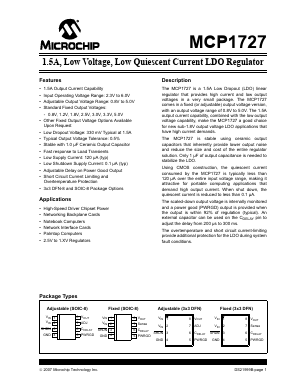MCP1727T-1202EMF Datasheet PDF Microchip Technology