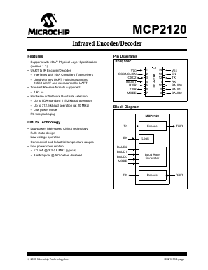 MCP2120T Datasheet PDF Microchip Technology