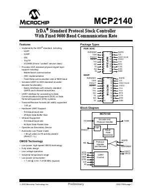 MCP2140-I/SS Datasheet PDF Microchip Technology