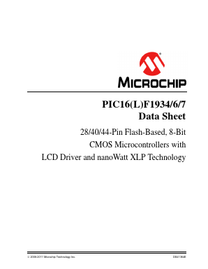PIC16F1934T-EMV Datasheet PDF Microchip Technology