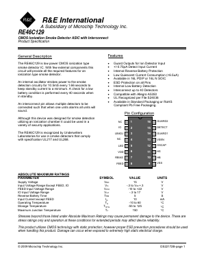 RE46C129E16F Datasheet PDF Microchip Technology