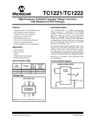 TC1222 Datasheet PDF Microchip Technology
