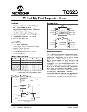 TC623CCPA Datasheet PDF Microchip Technology