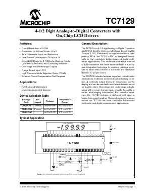TC7129IKW713 Datasheet PDF Microchip Technology