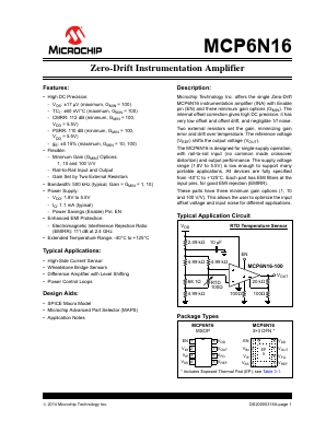 MCP6N16-001E Datasheet PDF Microchip Technology