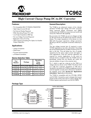 TC962 Datasheet PDF Microchip Technology