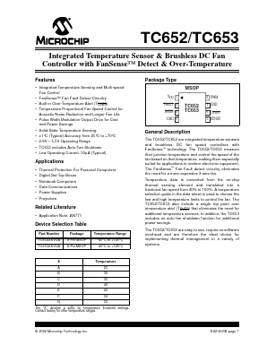 TC652DEVUA Datasheet PDF Microchip Technology