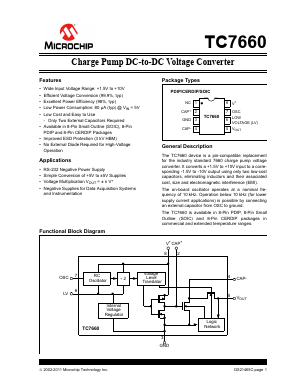 TC7660COATR Datasheet PDF Microchip Technology