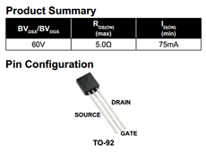 2N7000-GPO14 Datasheet PDF Microchip Technology