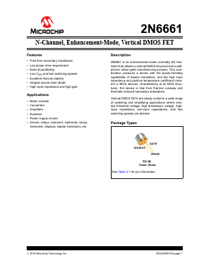 2N6661 Datasheet PDF Microchip Technology