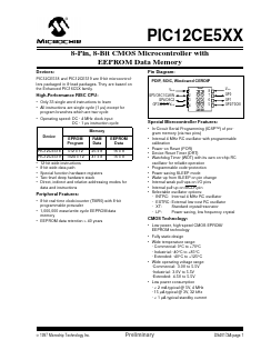 PIC12CE518T-04/JW_97 Datasheet PDF Microchip Technology