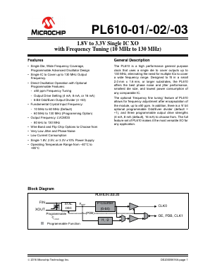 PL610-03V8C Datasheet PDF Microchip Technology