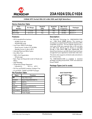 23LC1024T-I/ST Datasheet PDF Microchip Technology