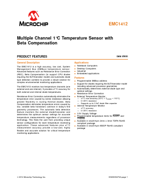 EMC1412 Datasheet PDF Microchip Technology