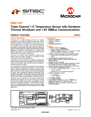 EMC1187 Datasheet PDF Microchip Technology