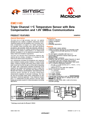 EMC1183 Datasheet PDF Microchip Technology