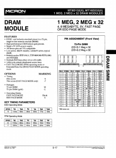 MT16D232 Datasheet PDF Micron Technology
