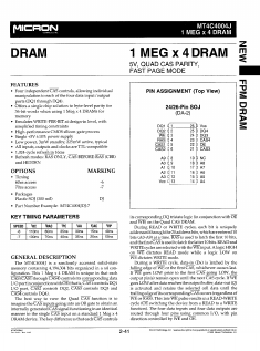 MT4C4004JDJ-6 Datasheet PDF Micron Technology