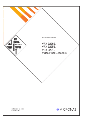 VPX3225E Datasheet PDF Micronas