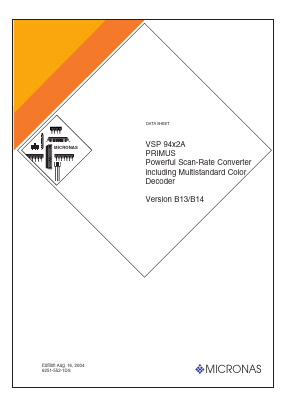 VSP9402A Datasheet PDF Micronas